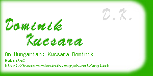 dominik kucsara business card